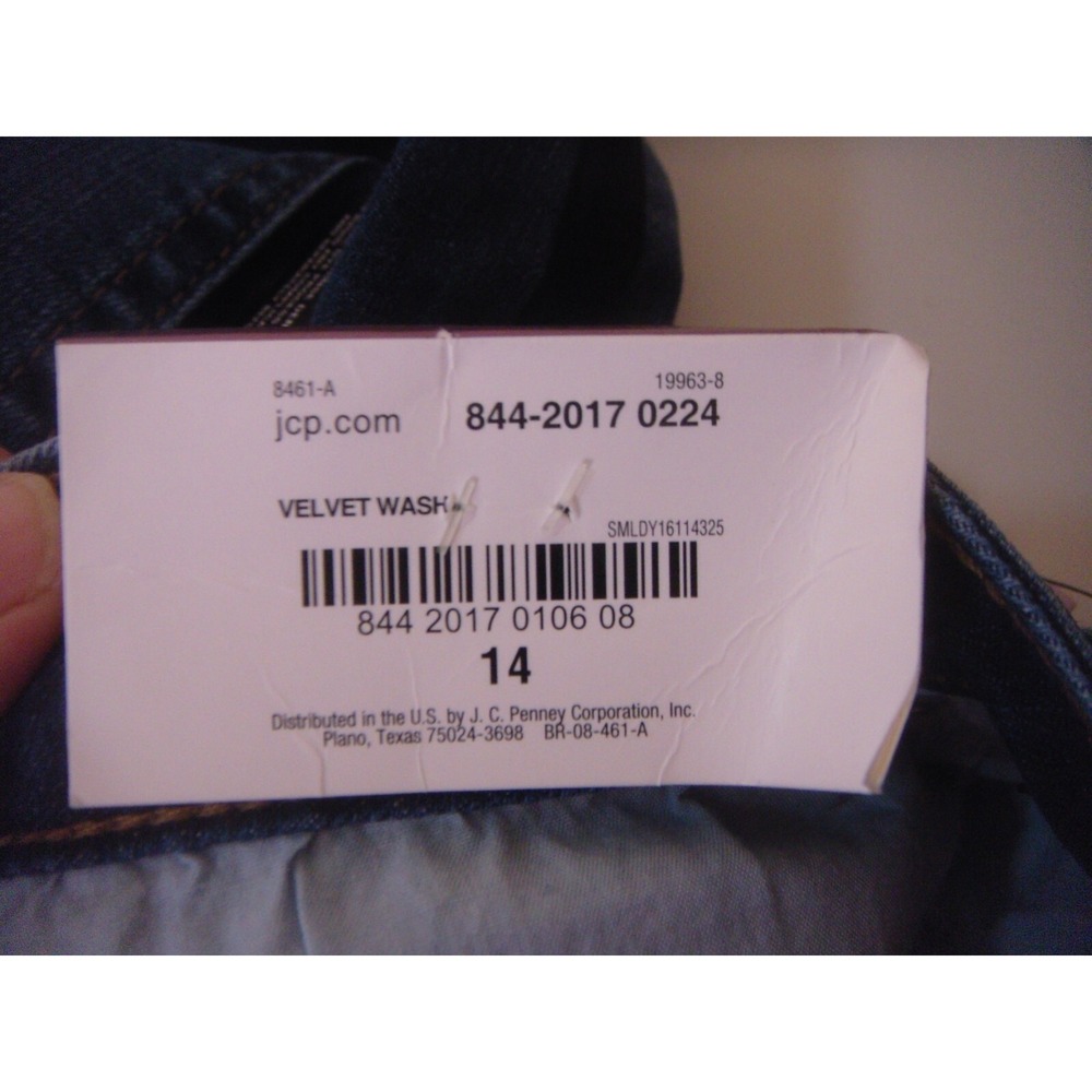 ANA skinny ankle womens‎ blue jeans 14 mid rise slim fit velvet sides distressed - Picture 9 of 9